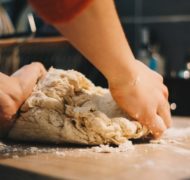 Dough work of hands