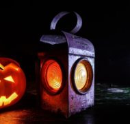 Lamp halloween lantern pumpkin large