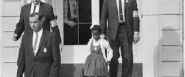 US Marshals with Young Ruby Bridges on School Steps